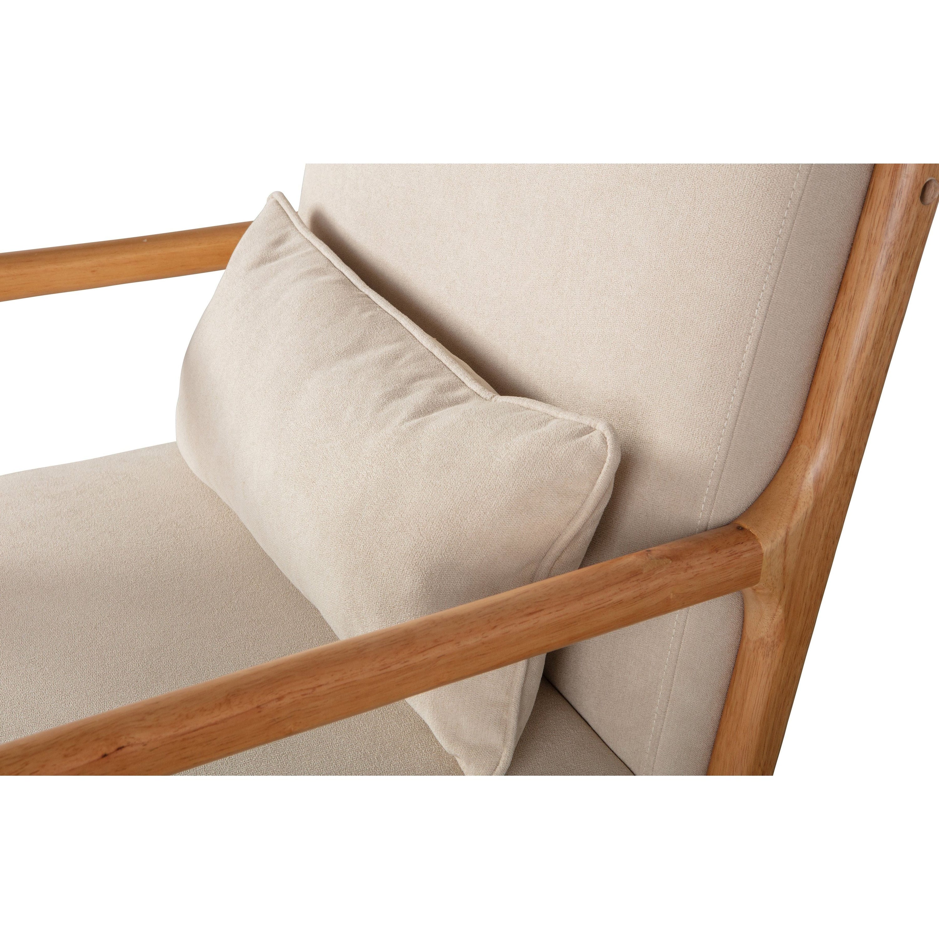 Fotelis su porankiais MARK, natūrali spalva, mediena