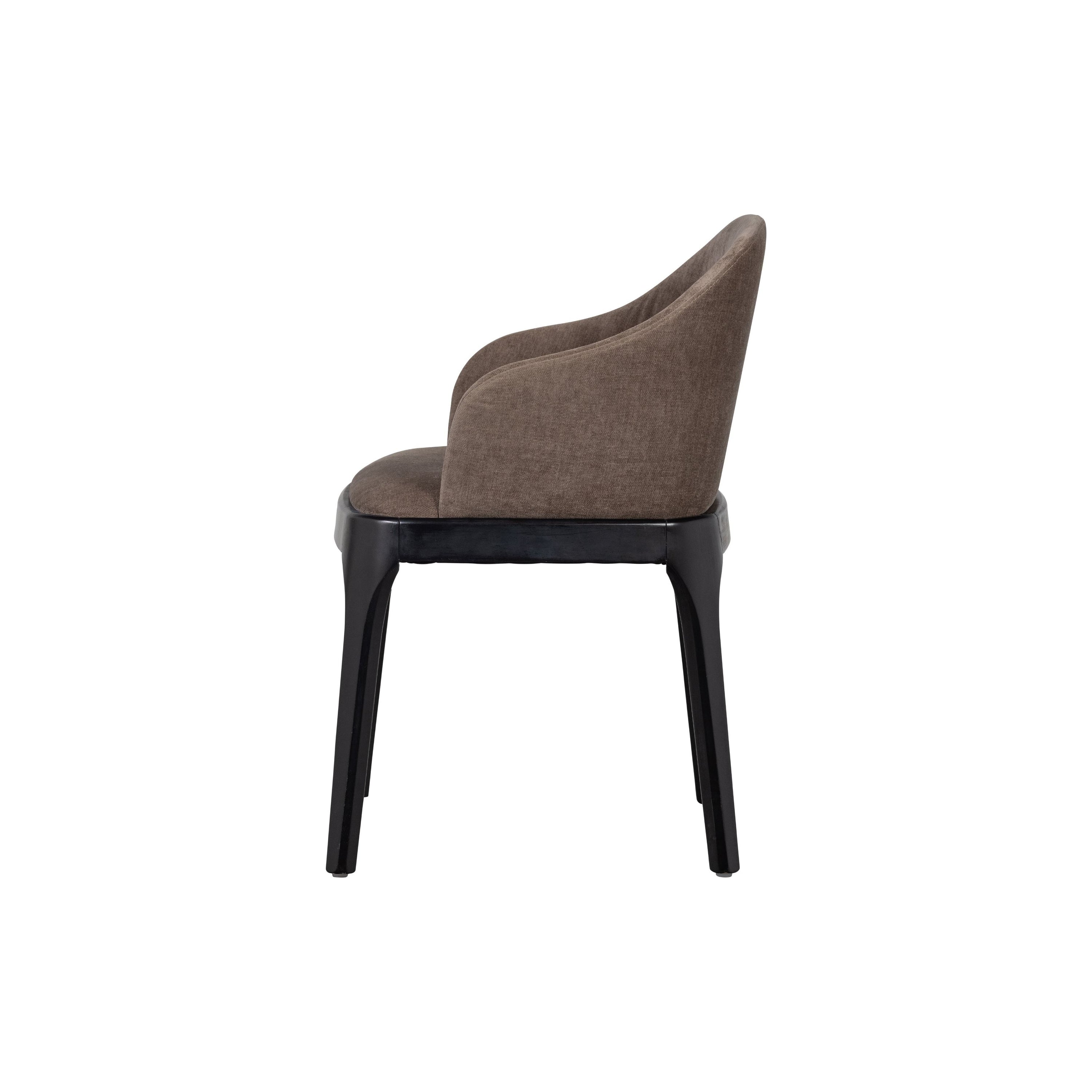 "SCROLL" valgomojo kėdė, šiltai pilka spalva, mediena