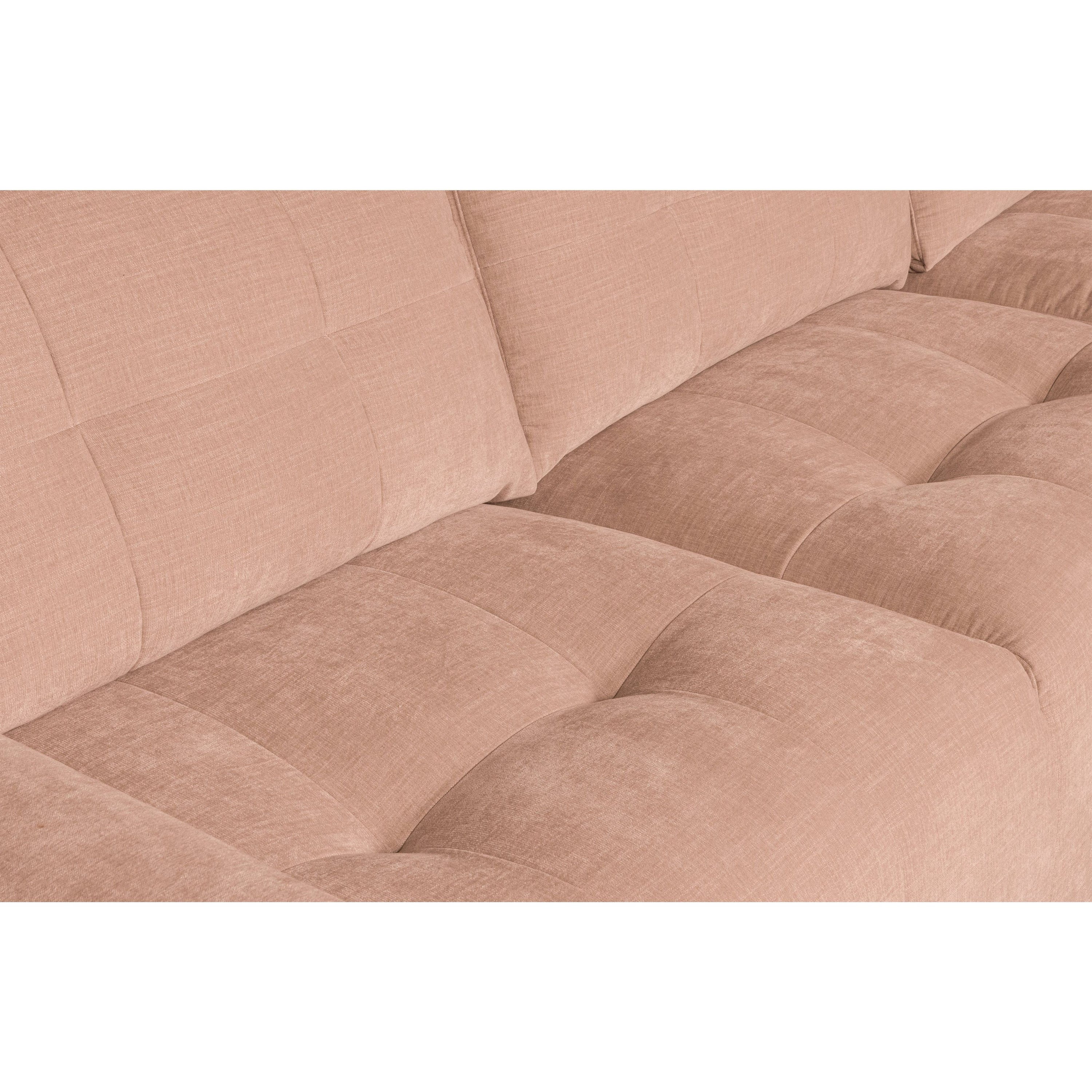 "Bar" dešinės pusės kampinė sofa, rožinė spalva