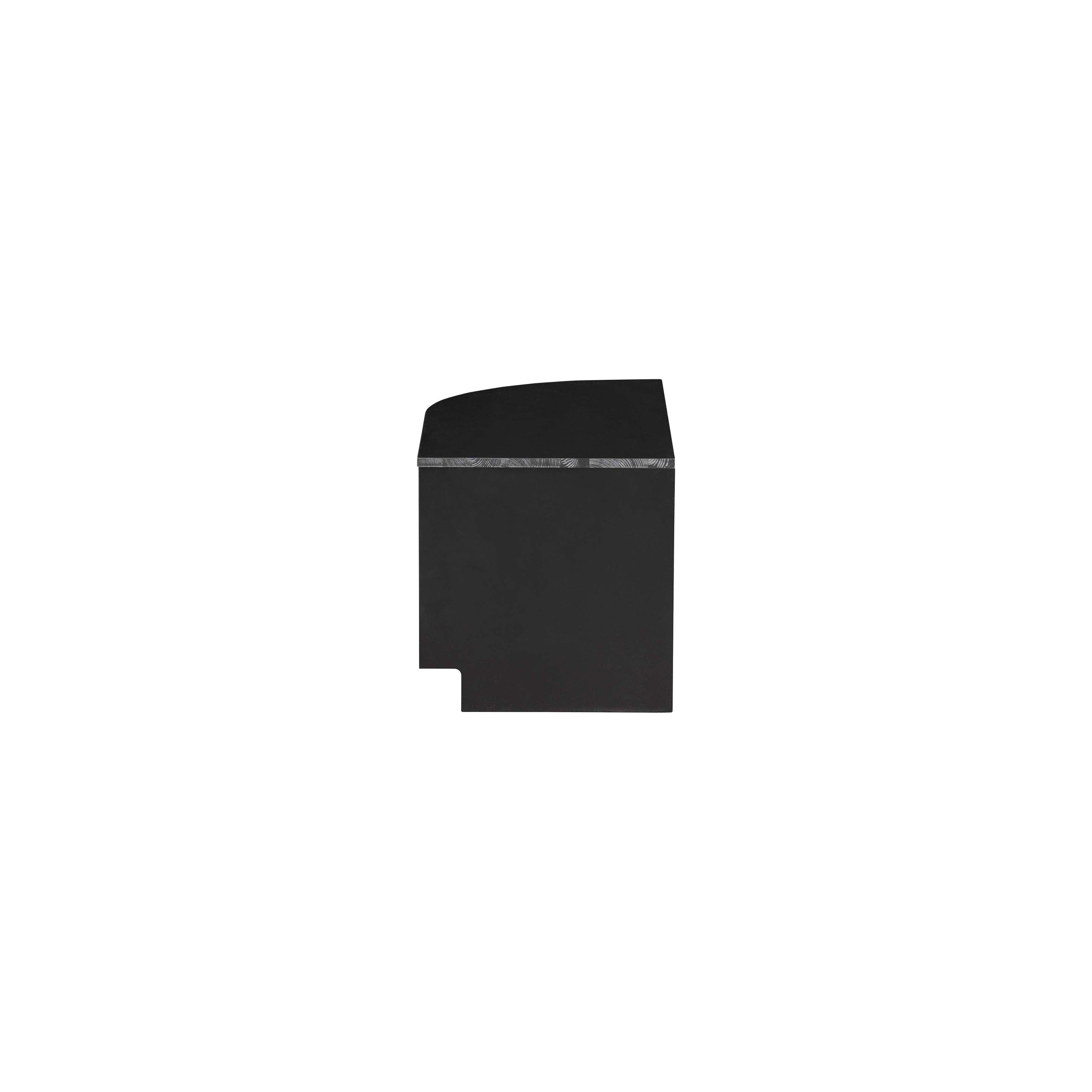 "FINCA" televizoriaus staliukas, kairė pusė, juoda spalva, 78 cm