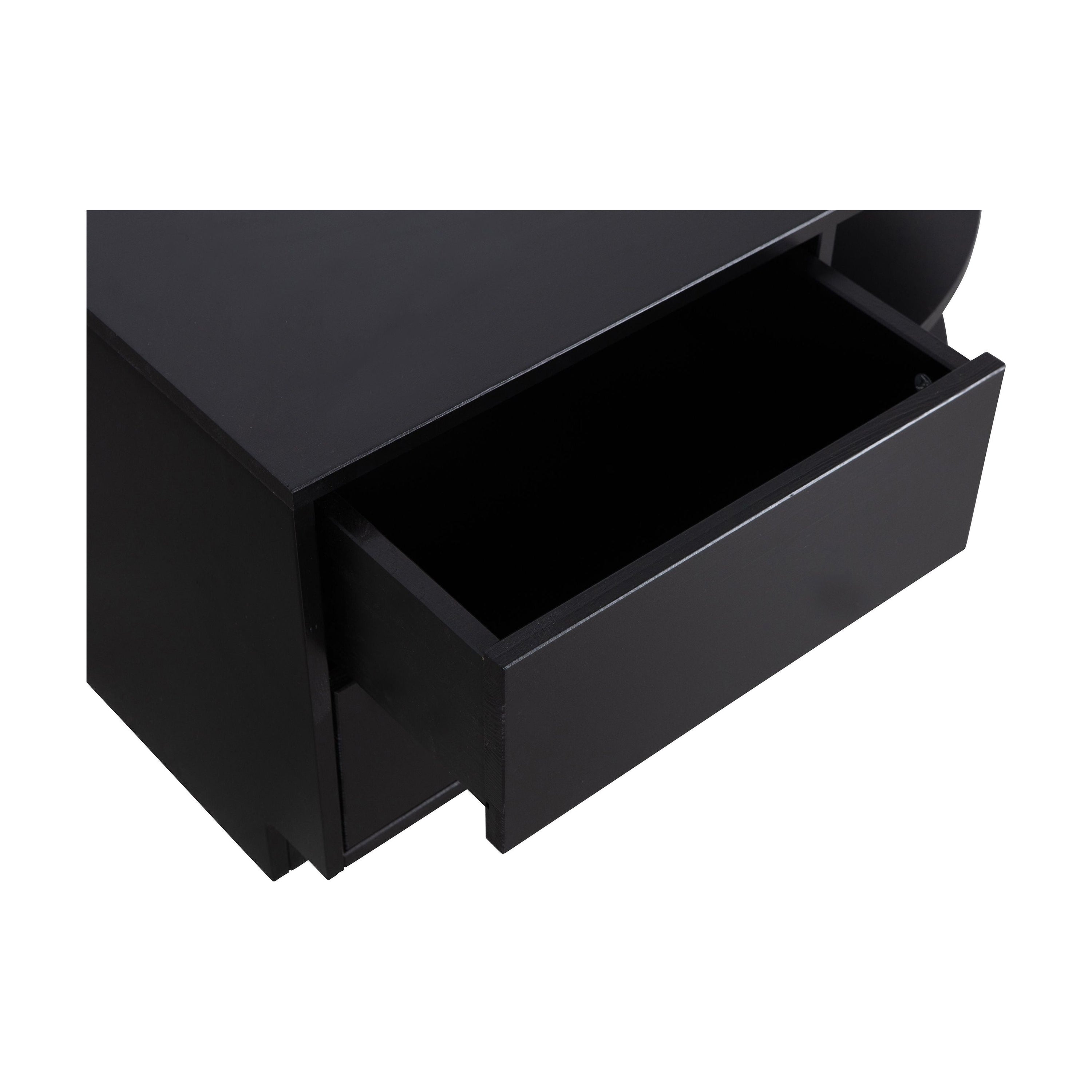 "FINCA" televizoriaus staliukas, dešinė pusė, juoda spalva, 78 cm