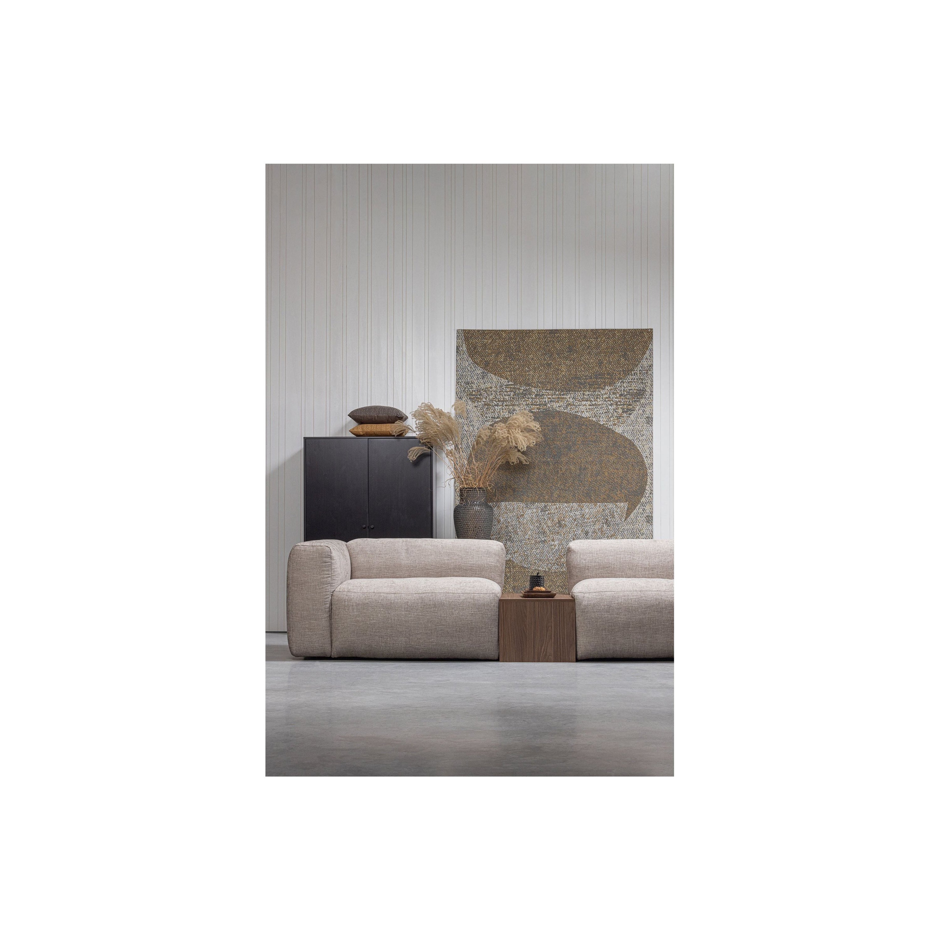 Modulinės sofos kampas YENT, kairė pusė, natūrali spalva