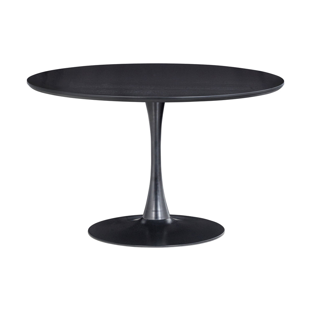 'Sammy' valgomojo stalas, apvalus, Mdf, juodas Ø120cm