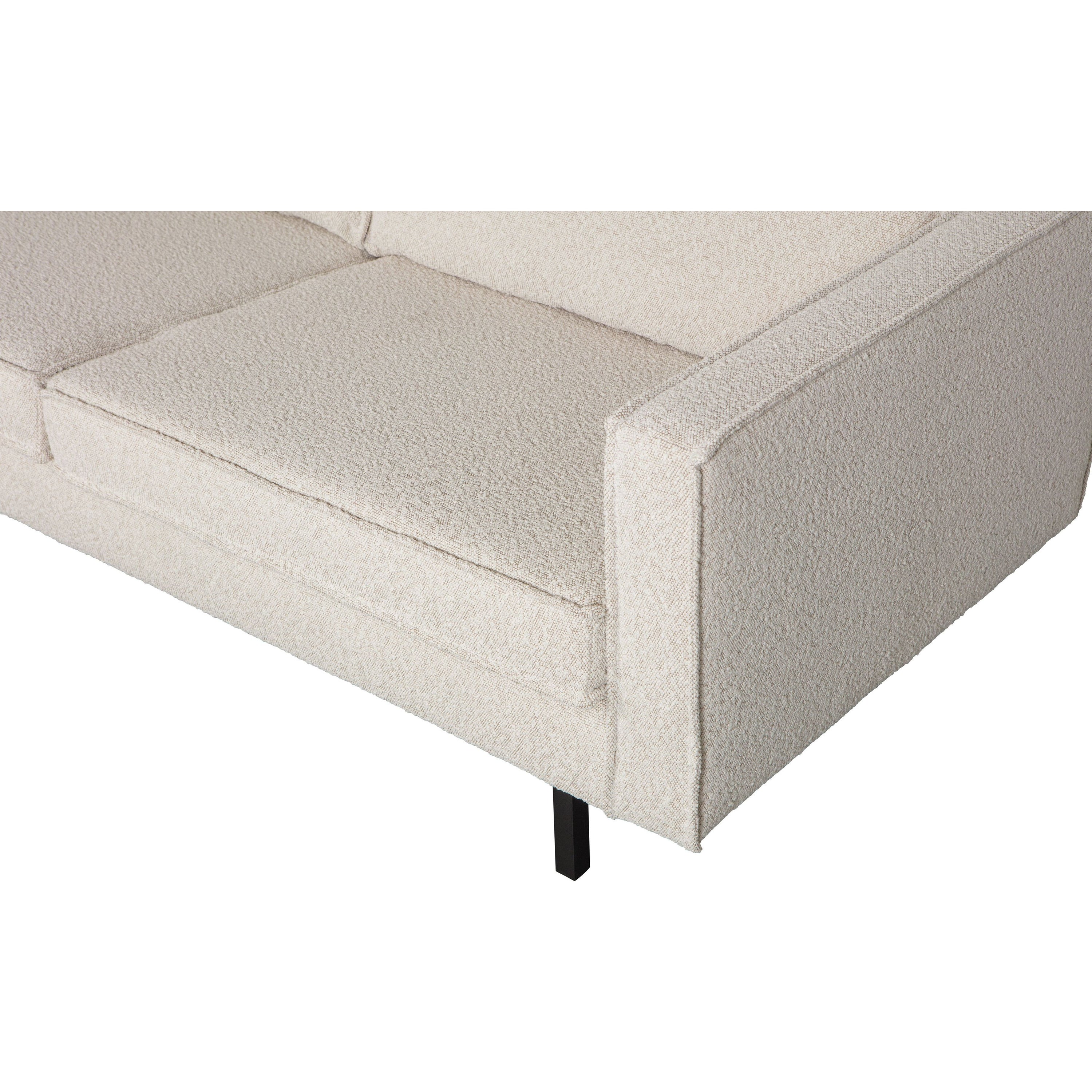 2.5 vietų sofa RODEO, BouclÉ audinys, naturali spalva