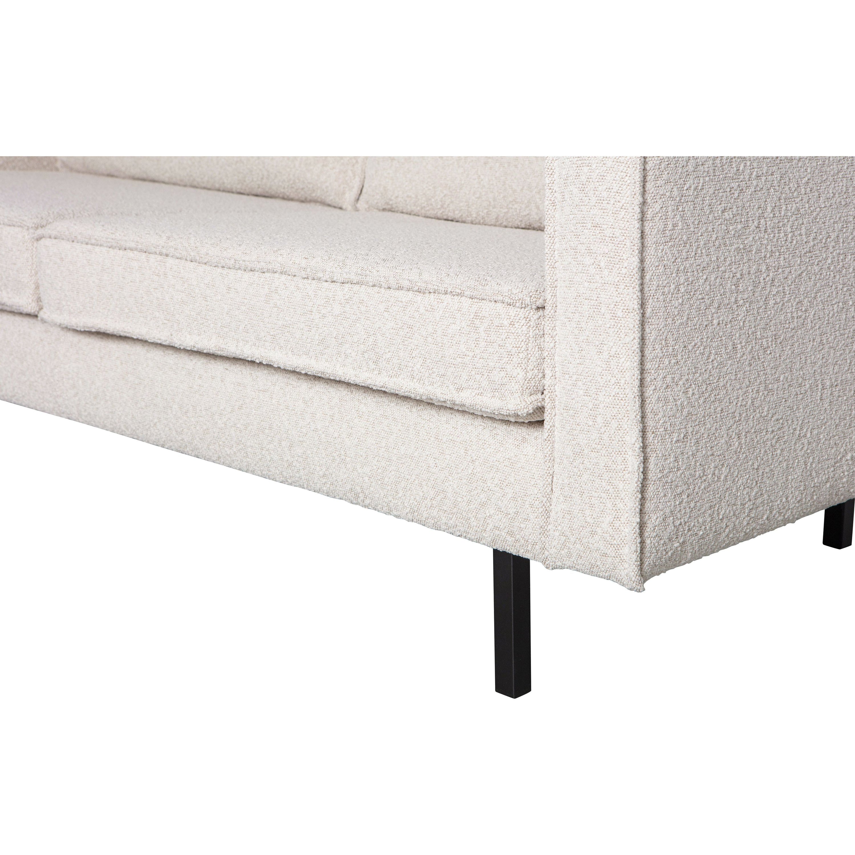 2.5 vietų sofa RODEO, BouclÉ audinys, naturali spalva