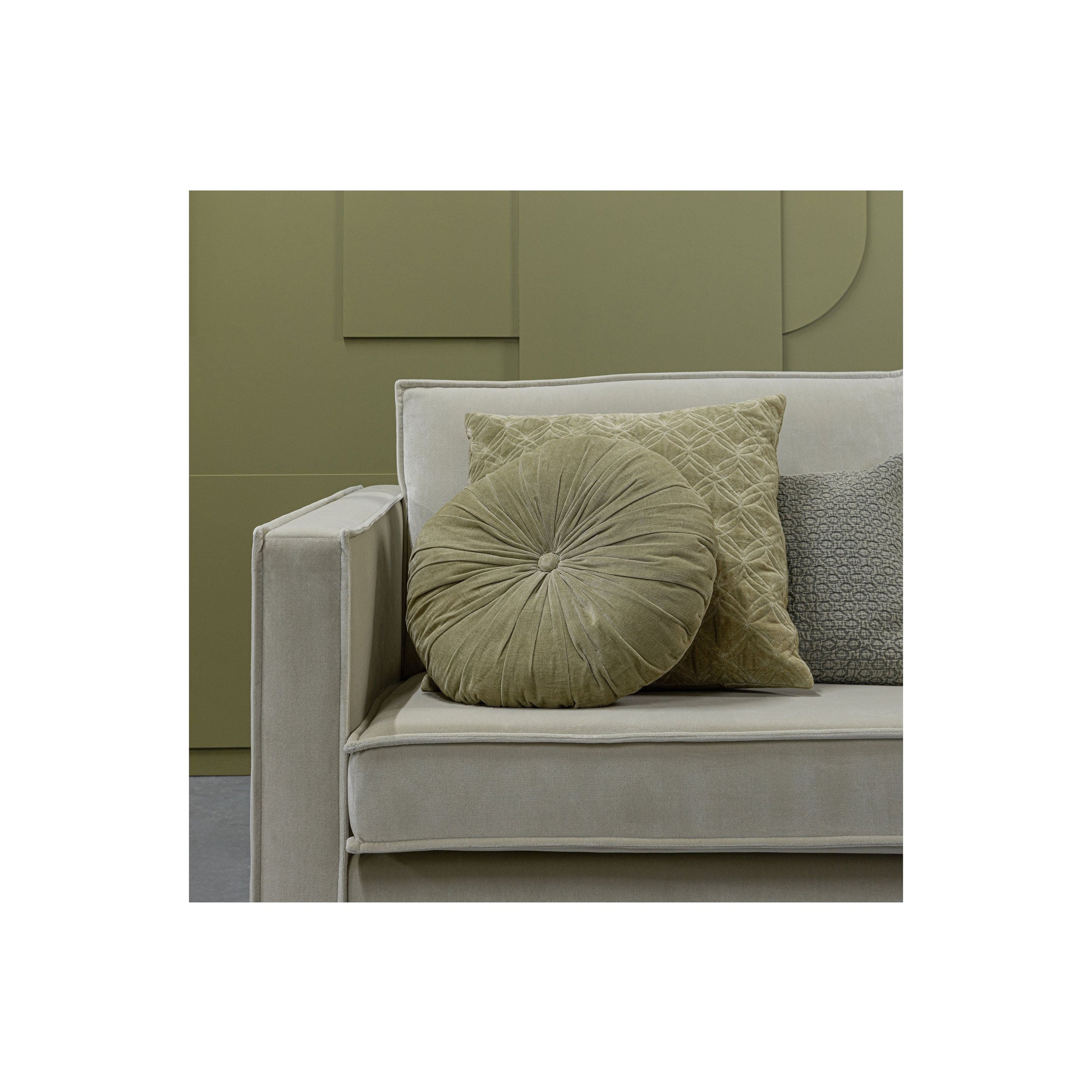 2.5 vietų sofa RODEO, velvetas, pistacijų spalvos