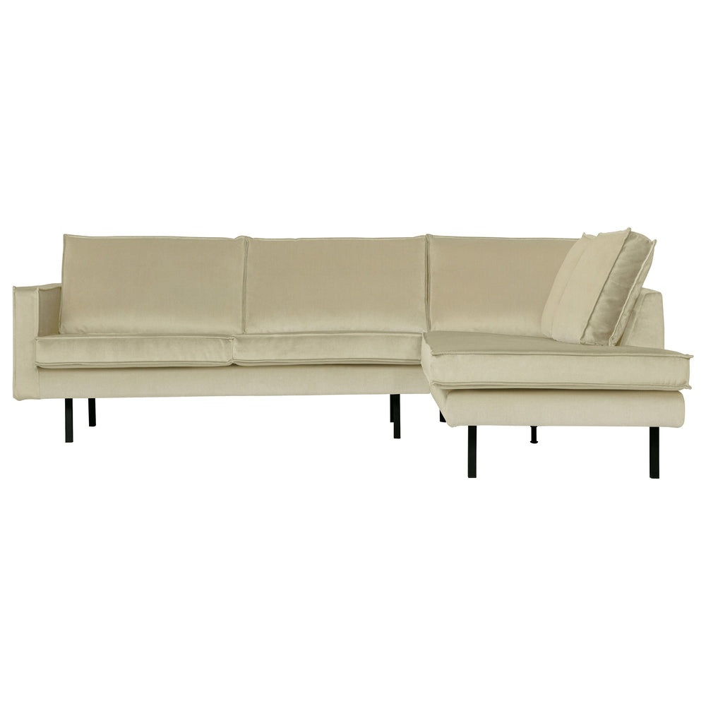 'Rodeo' kampinė sofa, velvetas, dešinė, pistacijų spalvos