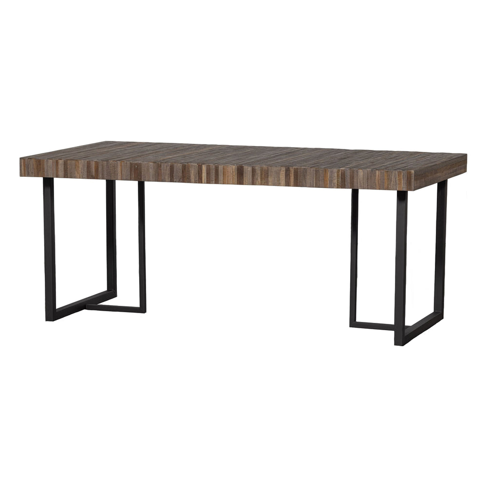 "Maxime" valgomojo stalas, perdirbta mediena, natūrali spalva, 180x90cm