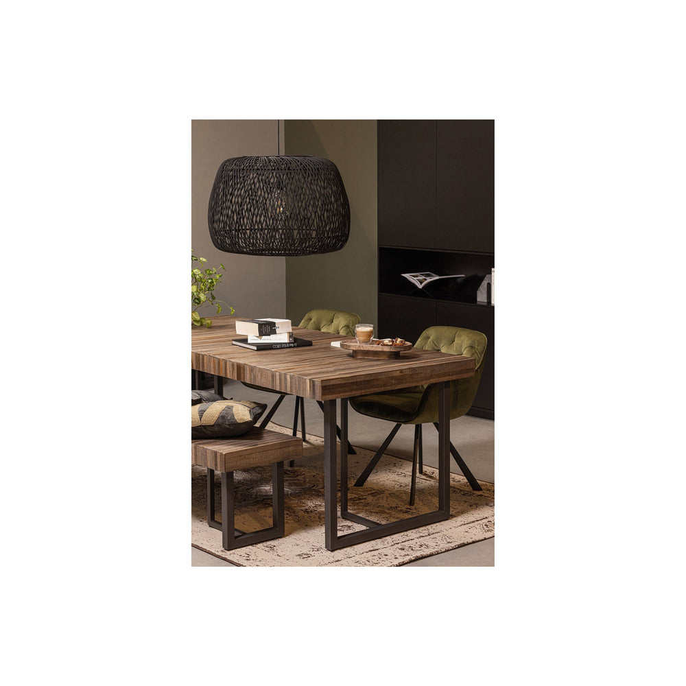 "Maxime" valgomojo stalas, perdirbta mediena, natūrali spalva, 180x90cm