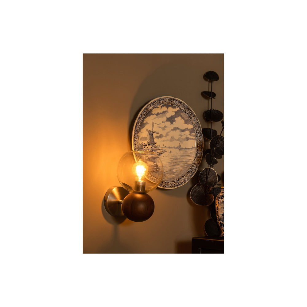 "Babble" sieninis šviestuvas, stiklas, ruda