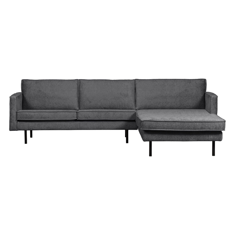 Kampinė sofa RODEO, struktūrinis aksomas, mountain spalva