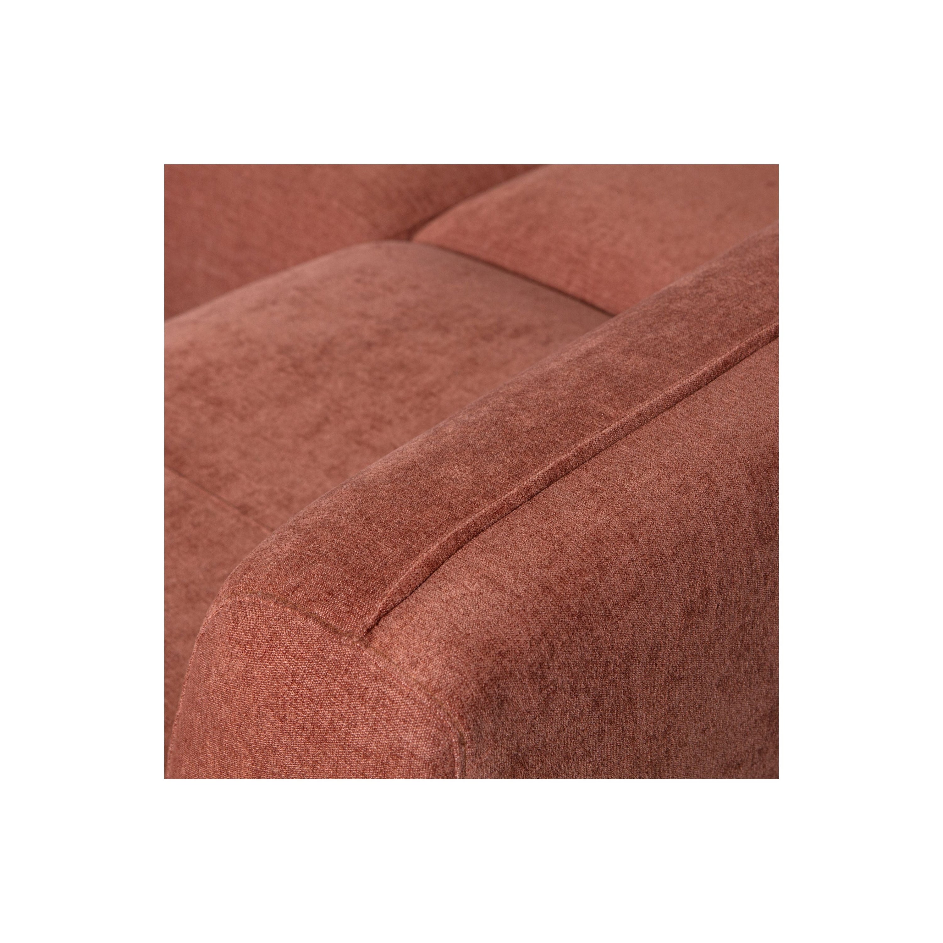 "Polly" dešinės pusės kampo sofa, U formos, rožinė spalva