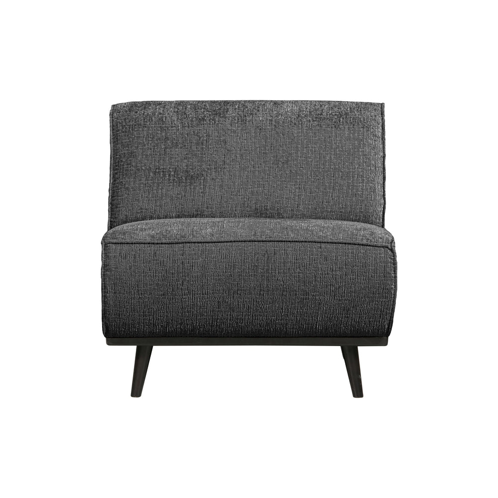 Modulinės sofos dalis STATEMENT, šiurkštus aksomas, tamsiai pilka