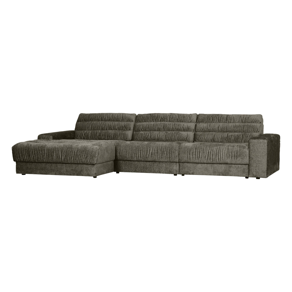 DATE kampinė sofa, kairė pusė, aksomas, pilka