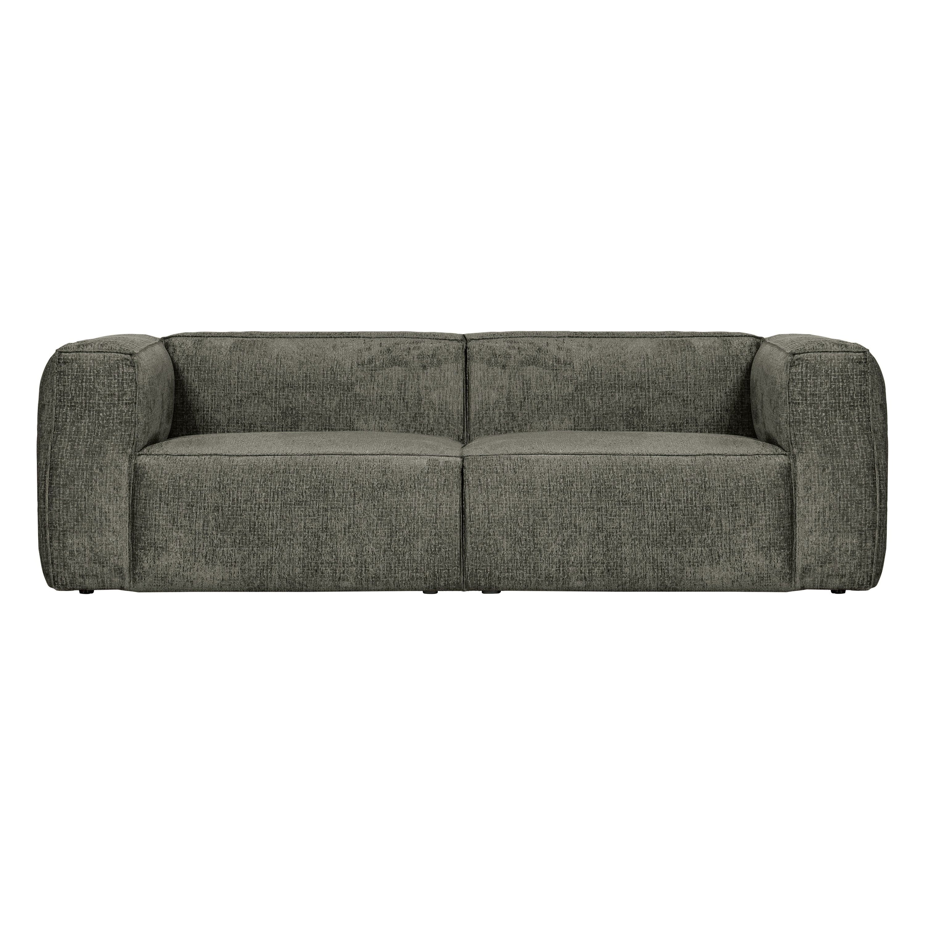 "Bean" Sofa, 3.5 Vietų, struktūrinis aksomas, žalsva