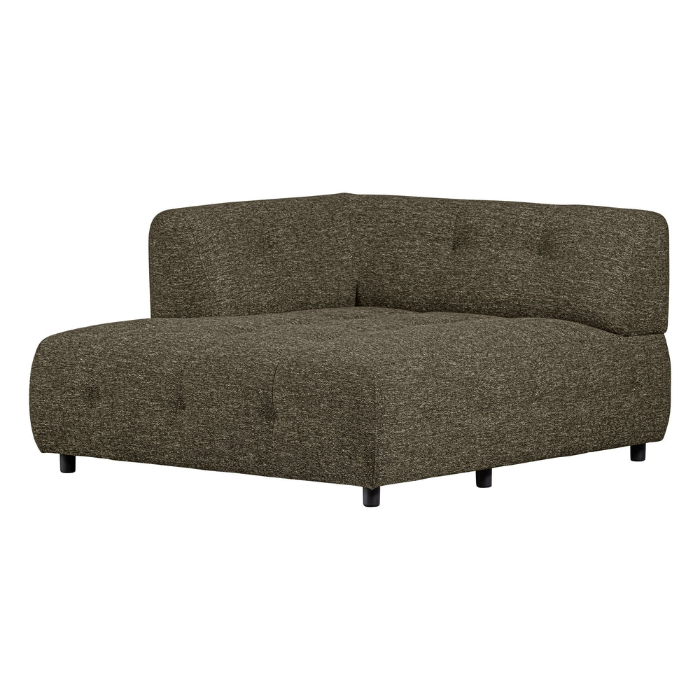 LOUIS 1,5 vietų modulinės sofos dalis, kairė, šalavijų žalia spalva