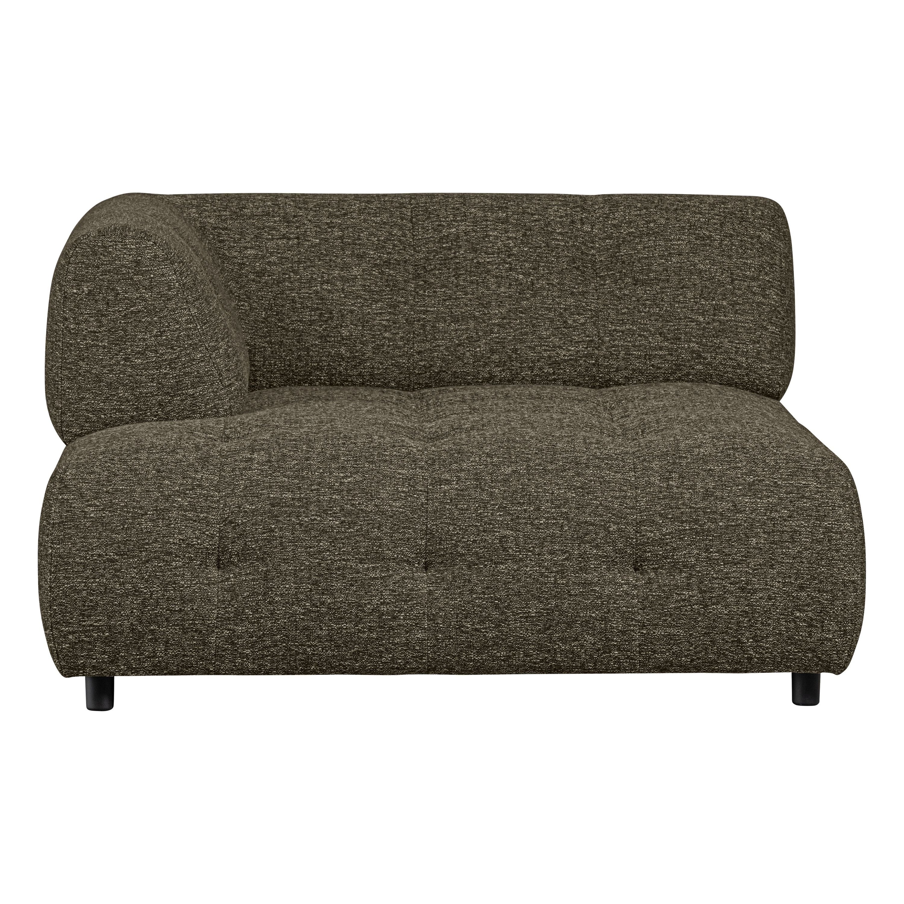 LOUIS 1,5 vietų modulinės sofos dalis, kairė, šalavijų žalia spalva