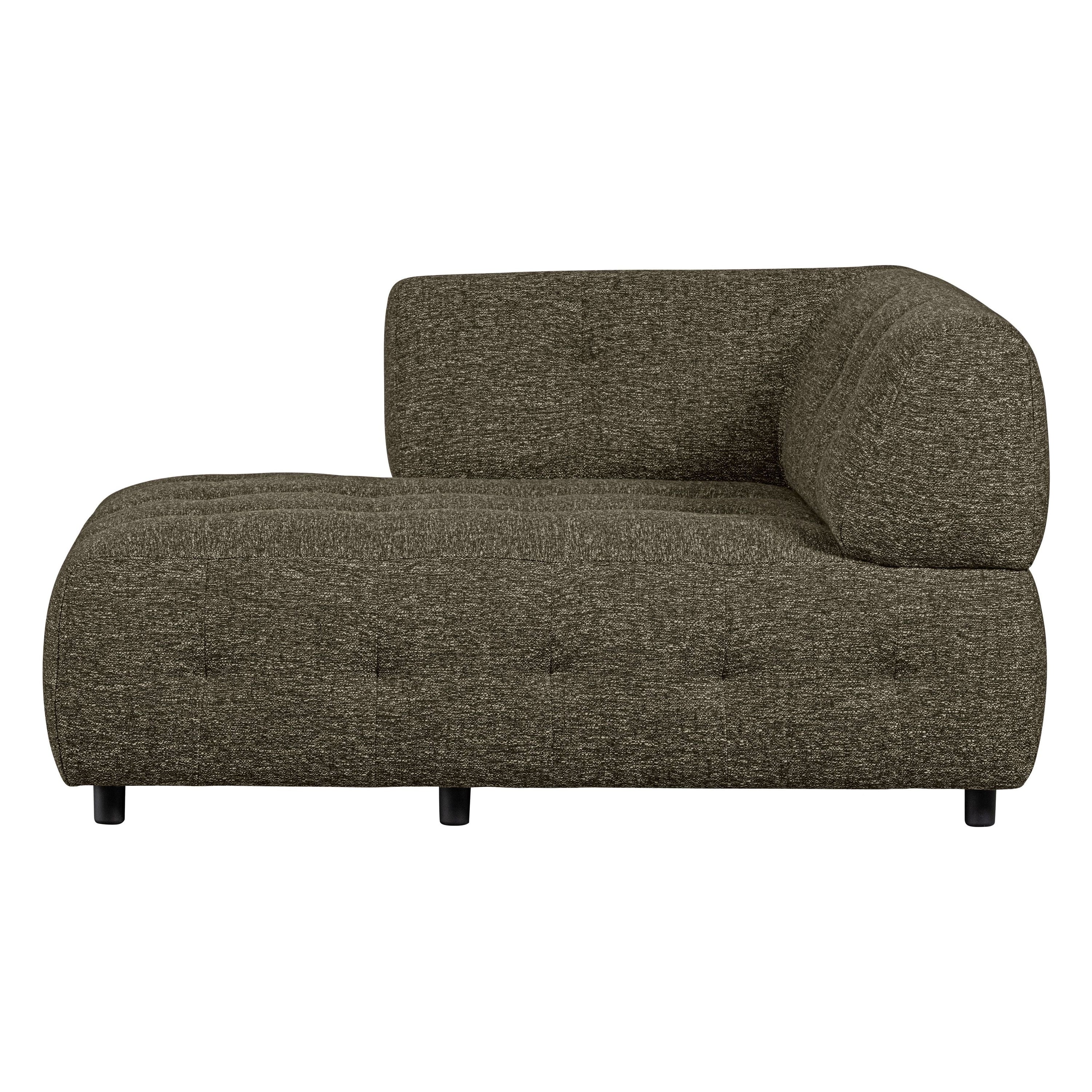 LOUIS 1,5 vietų modulinės sofos dalis, kairė, šalavijų žalia spalva