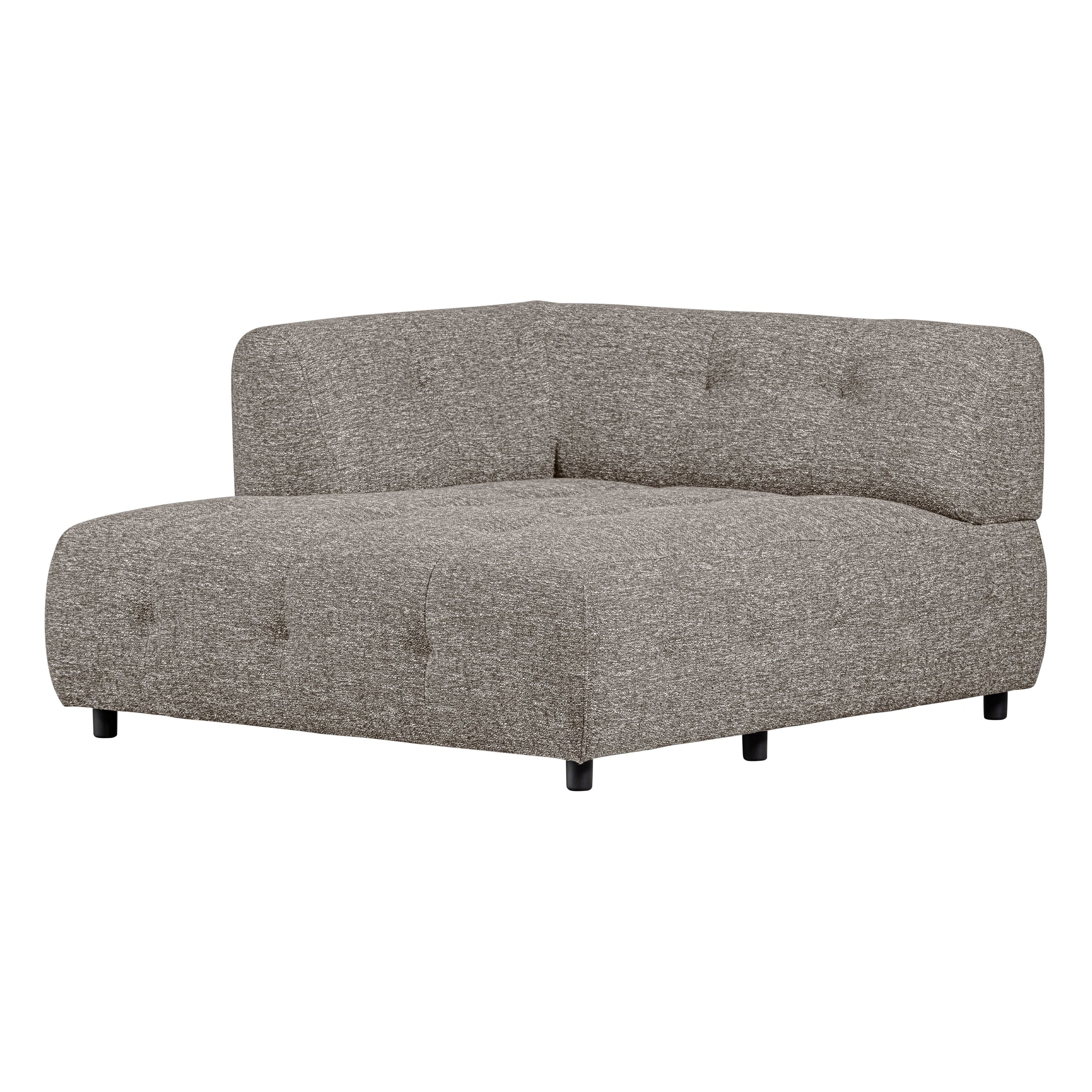 LOUIS 1,5 vietų modulinės sofos dalis, kairė, kavos ruda spalva