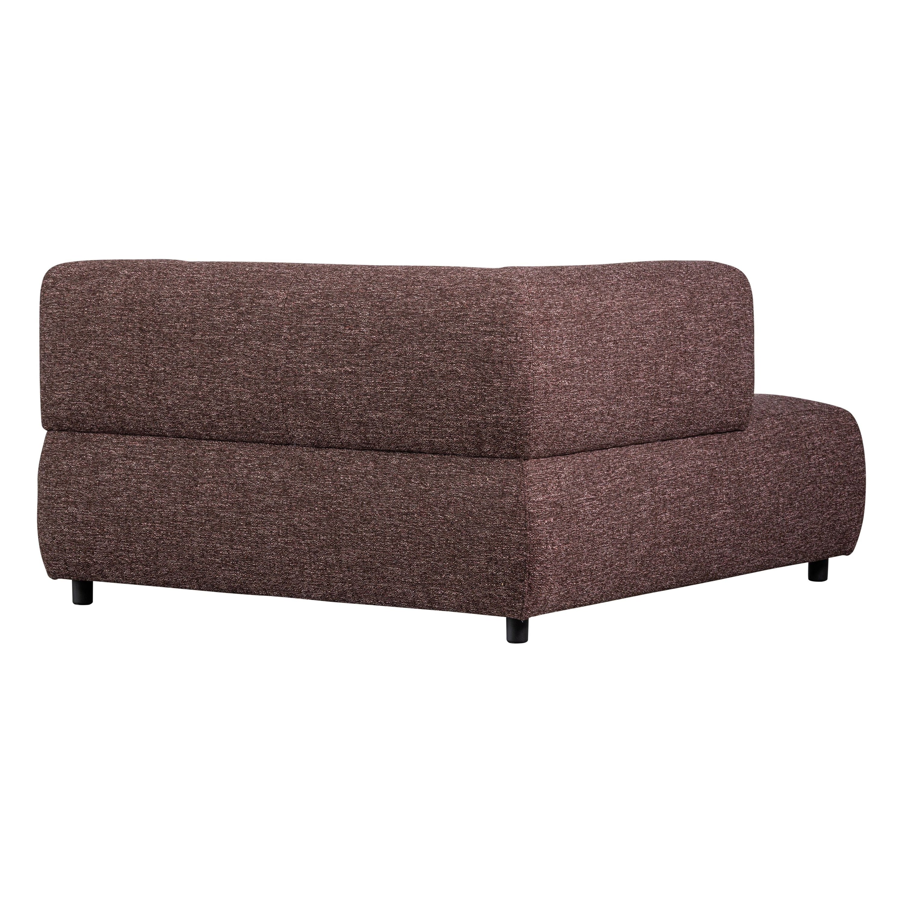 LOUIS 1,5 vietų modulinės sofos dalis, kairė, burgundijos raudona spalva, melanžas