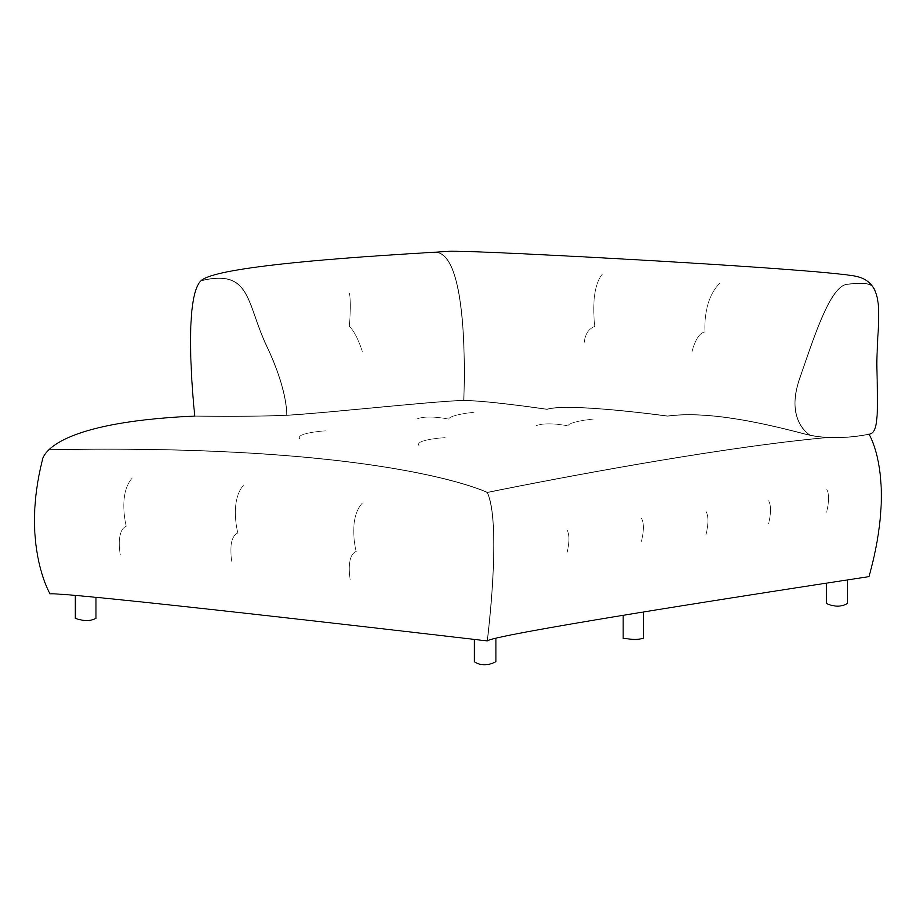 LOUIS 1,5 vietų modulinės sofos dalis, kairė, sage spalva, velvetas