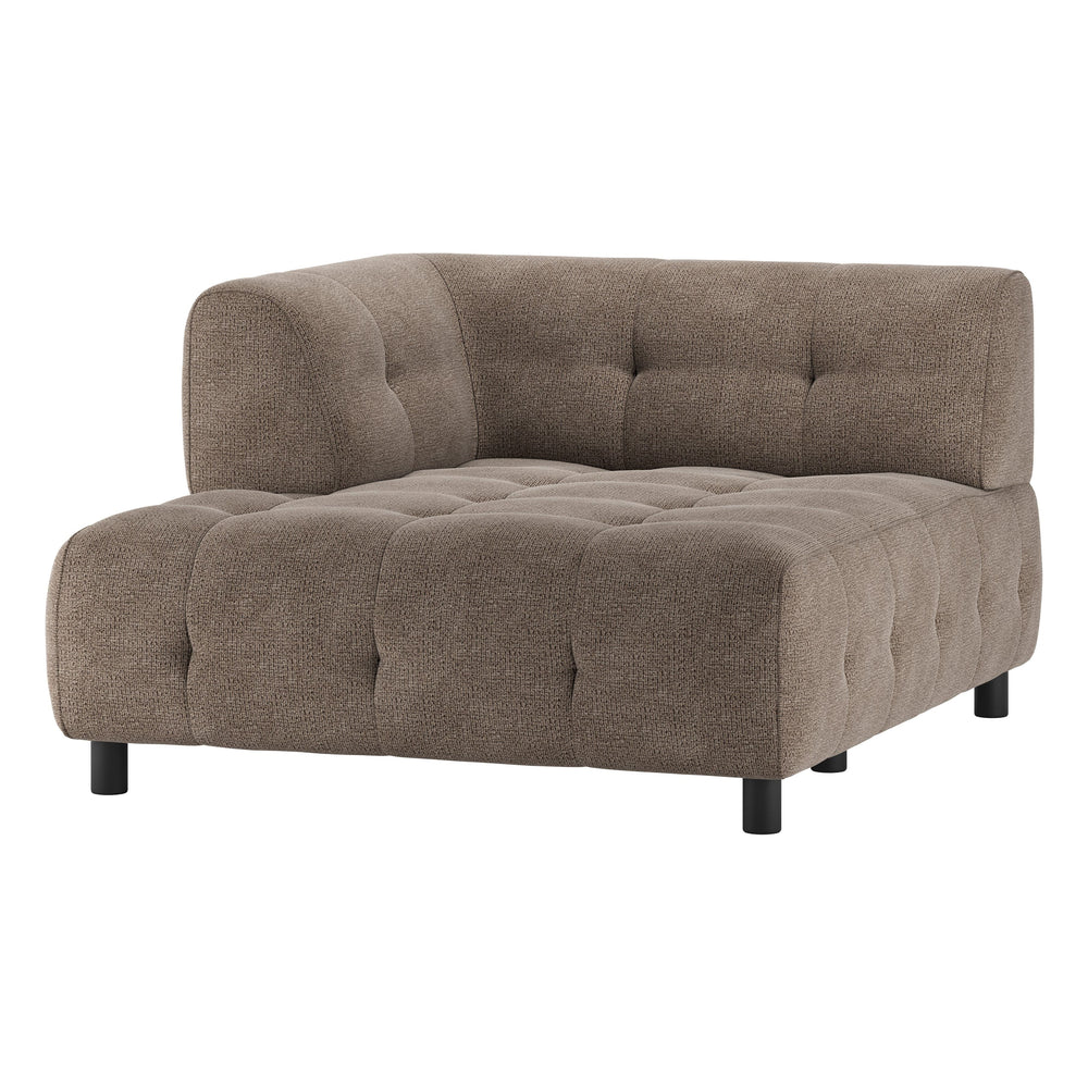 LOUIS 1,5 vietų modulinės sofos dalis, kairė, ruda spalva