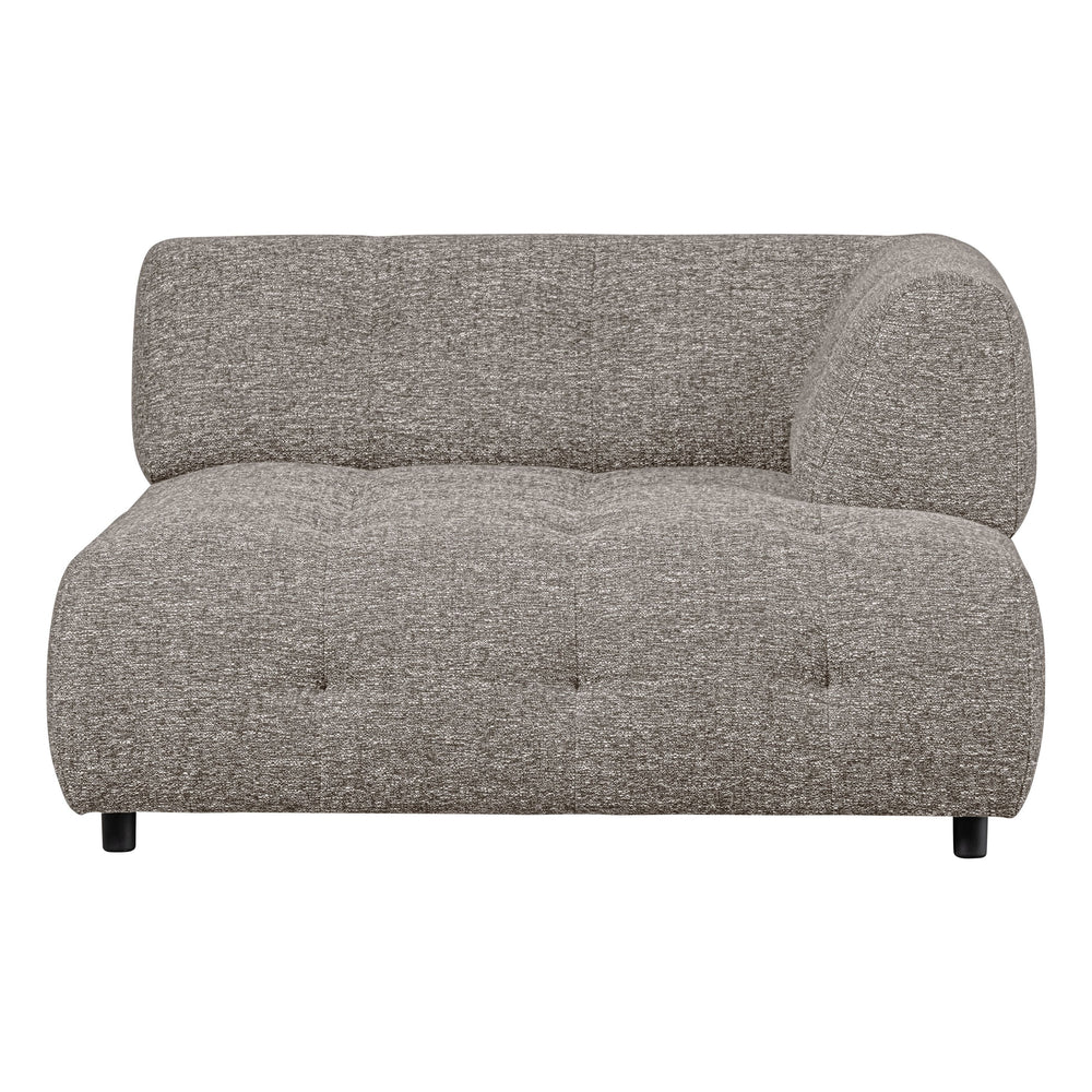LOUIS 1,5 vietų modulinės sofos dalis, dešinė, ruda spalva, melanžas