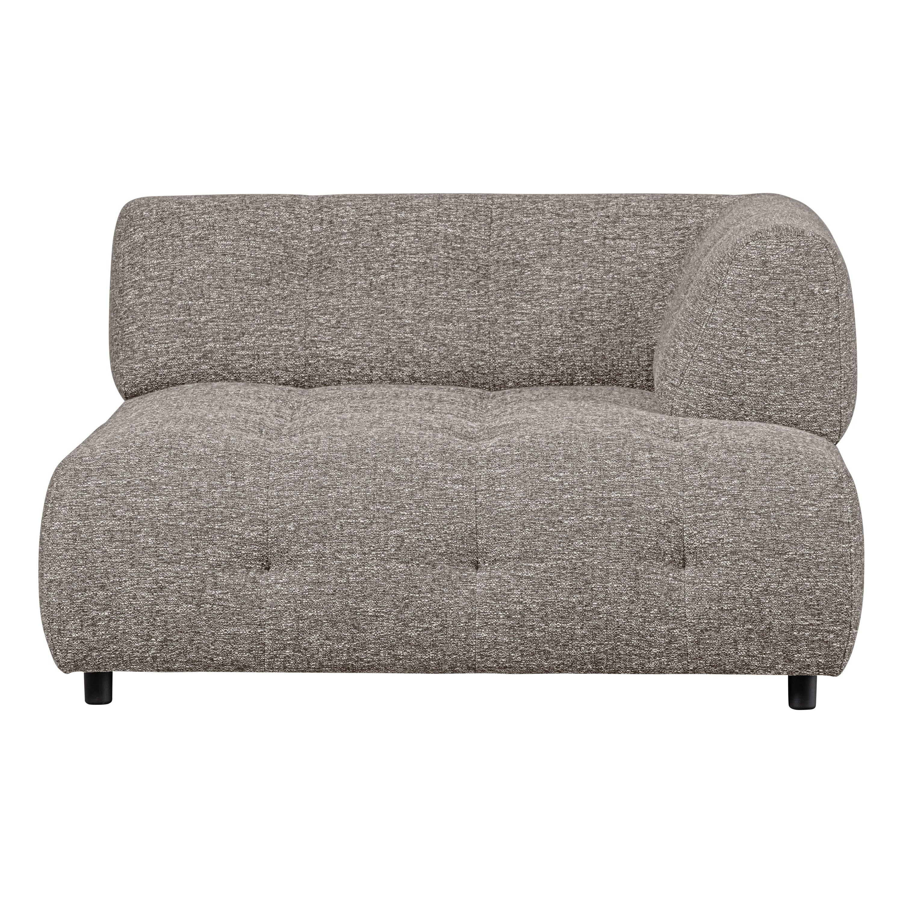 LOUIS 1,5 vietų modulinės sofos dalis, dešinė, ruda spalva, melanžas