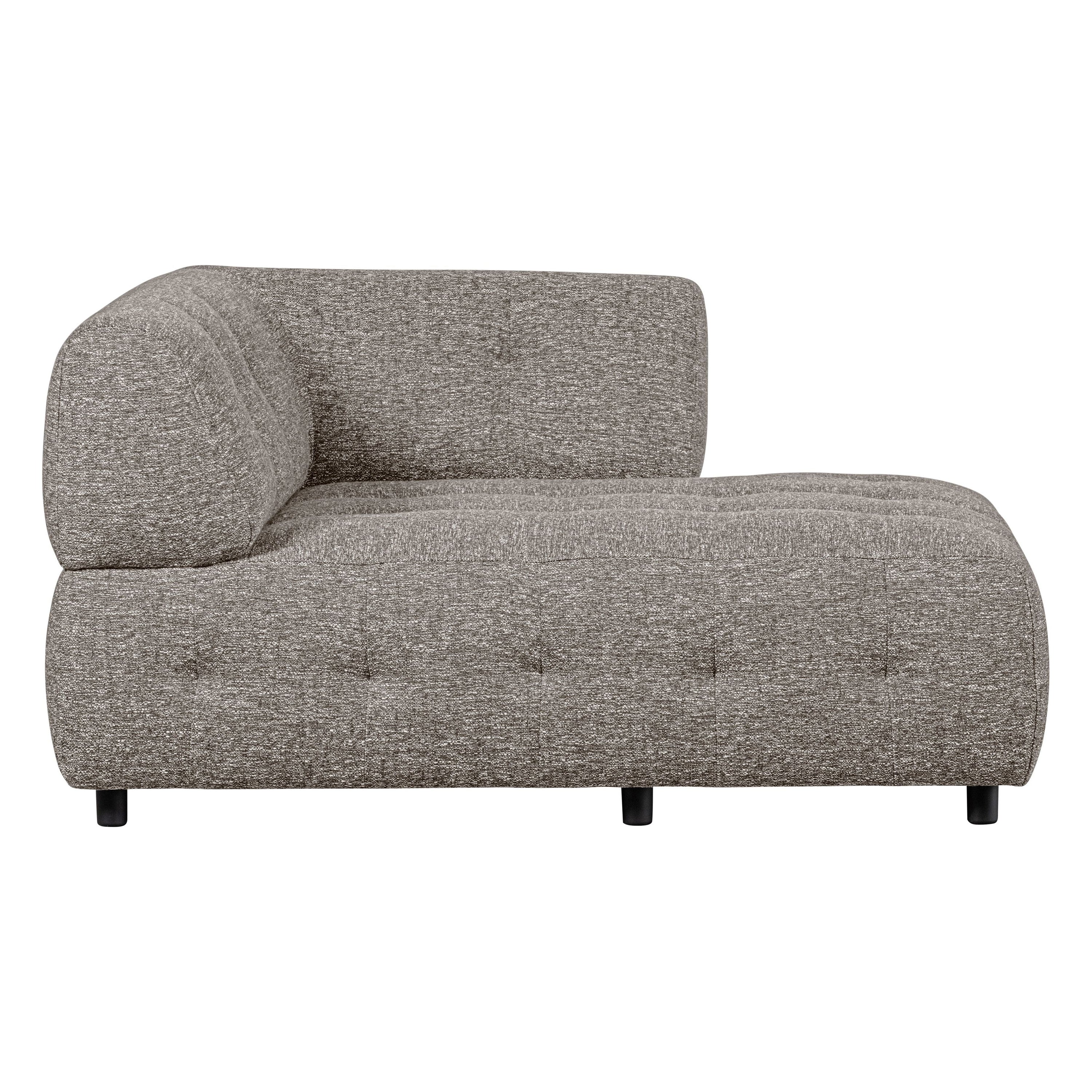 LOUIS 1,5 vietų modulinės sofos dalis, dešinė, ruda spalva, melanžas
