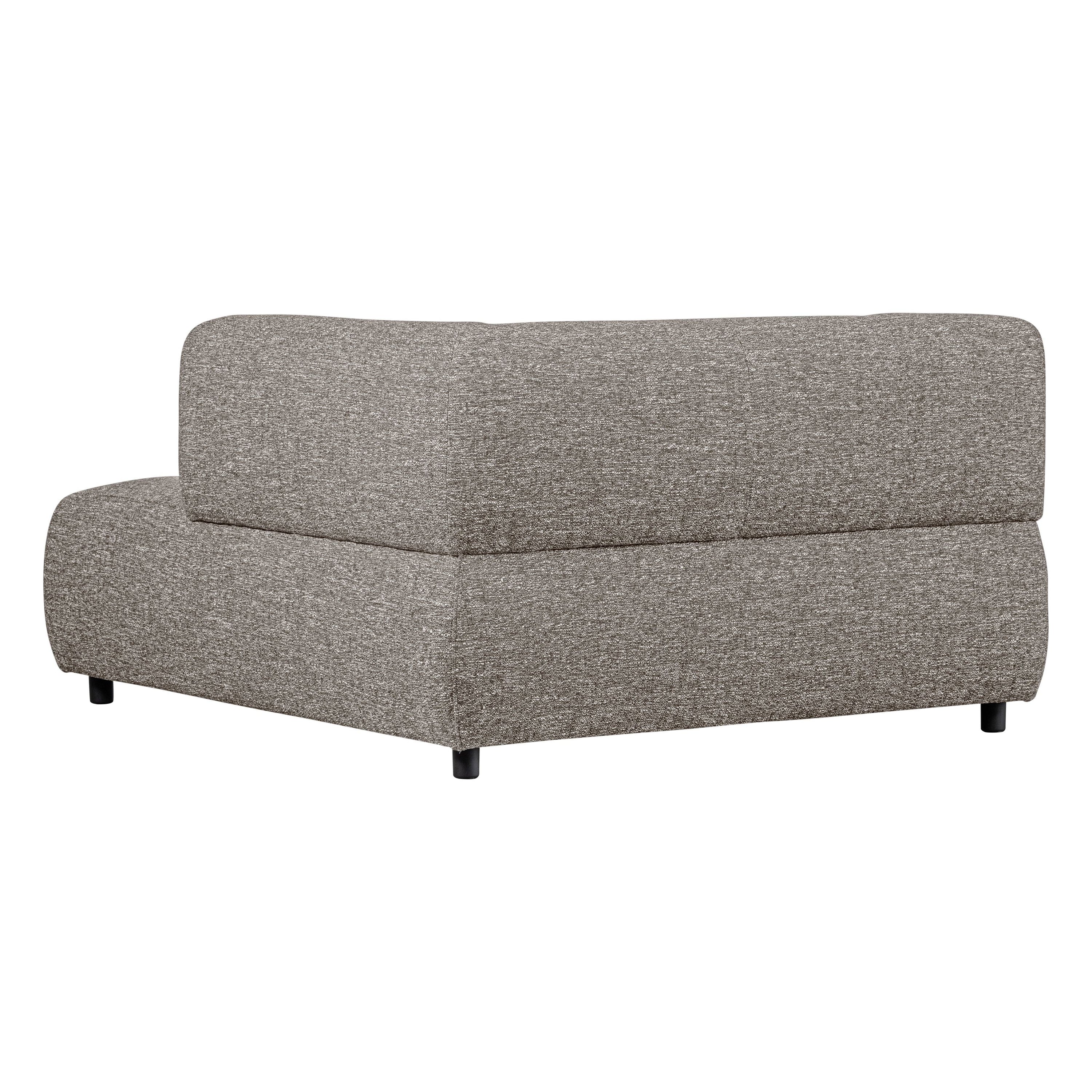 LOUIS 1,5 vietų modulinės sofos dalis, dešinė, ruda spalva, melanžas