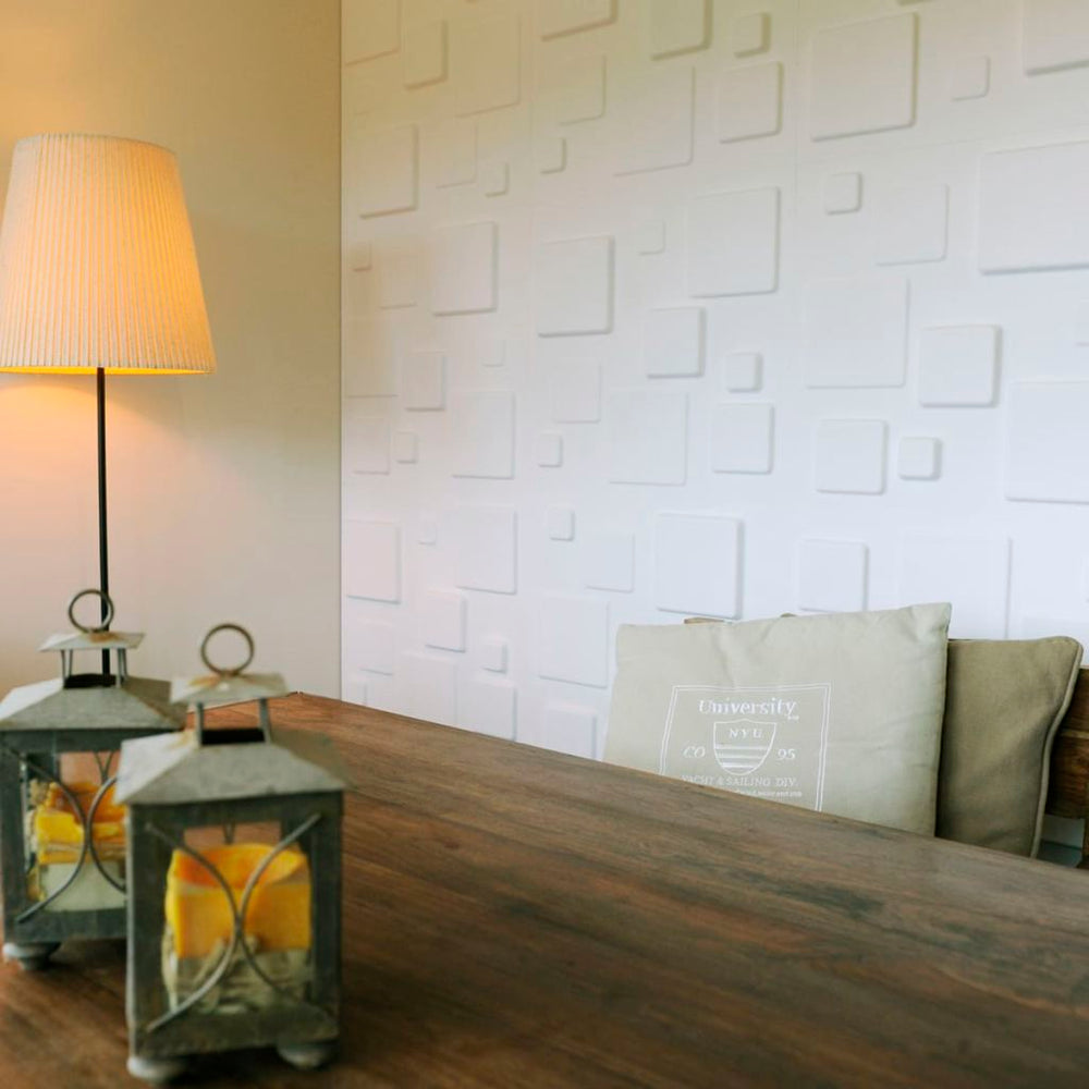 WallArt 3D Sienos plokštės Squares 12 vnt. GA-WA09