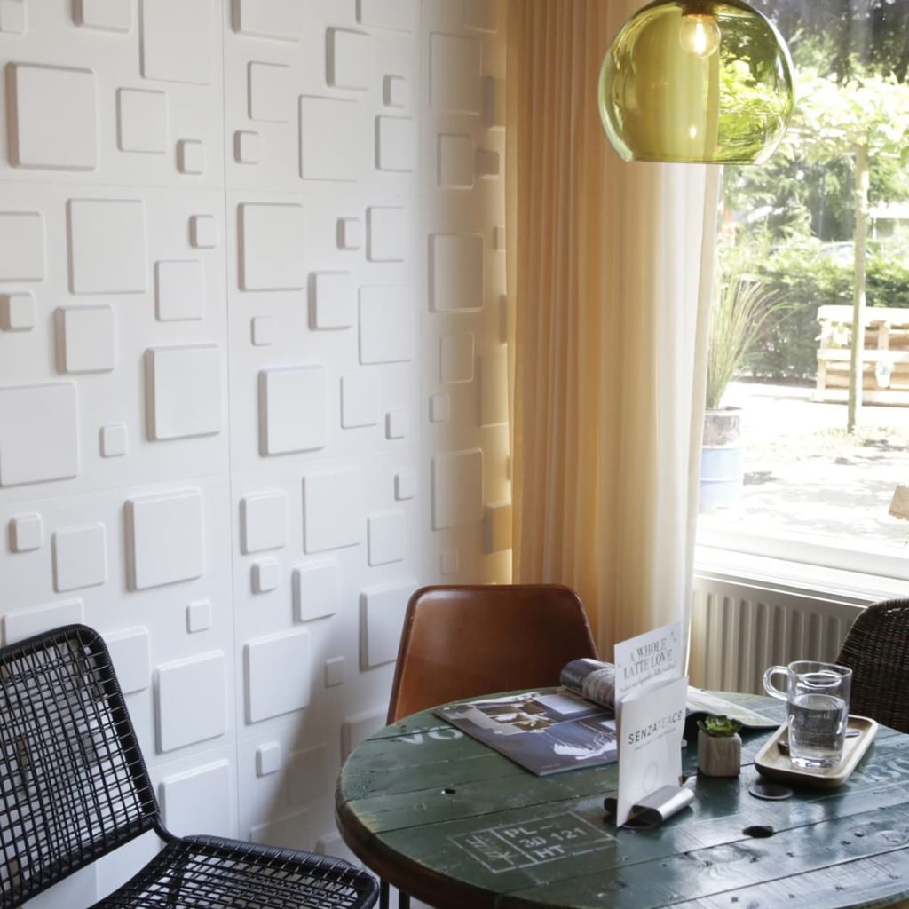 WallArt 3D Sienos plokštės Squares 12 vnt. GA-WA09