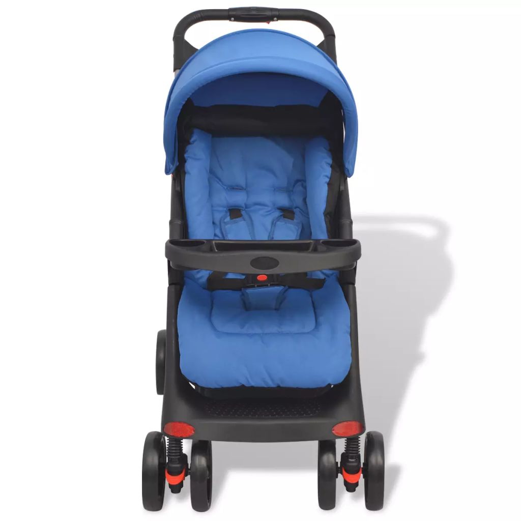 Vaikiškas vežimėlis, mėlynas, 102x52x100 cm