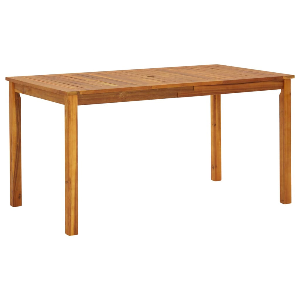 Sodo stalas, 140x80x74cm, akacijos medienos masyvas