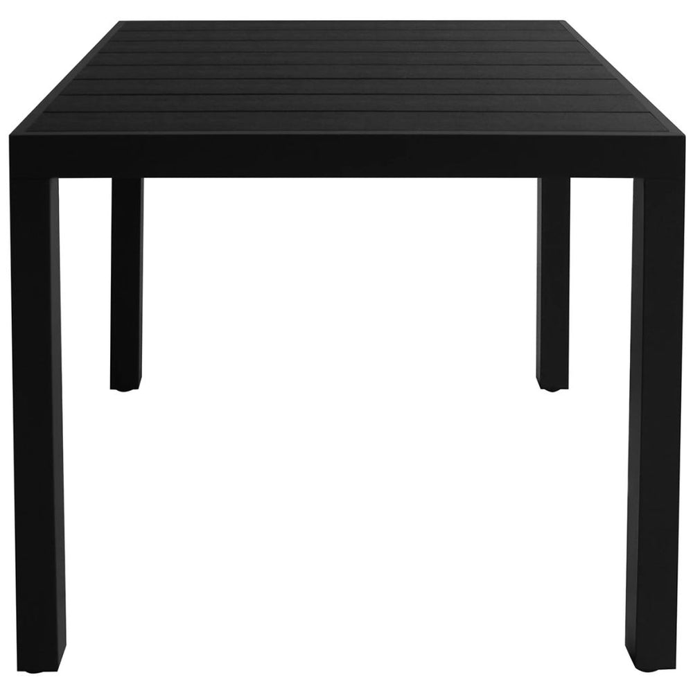 Sodo valgomojo stalas, WPC, aliuminis, 80x80x74cm, juodas