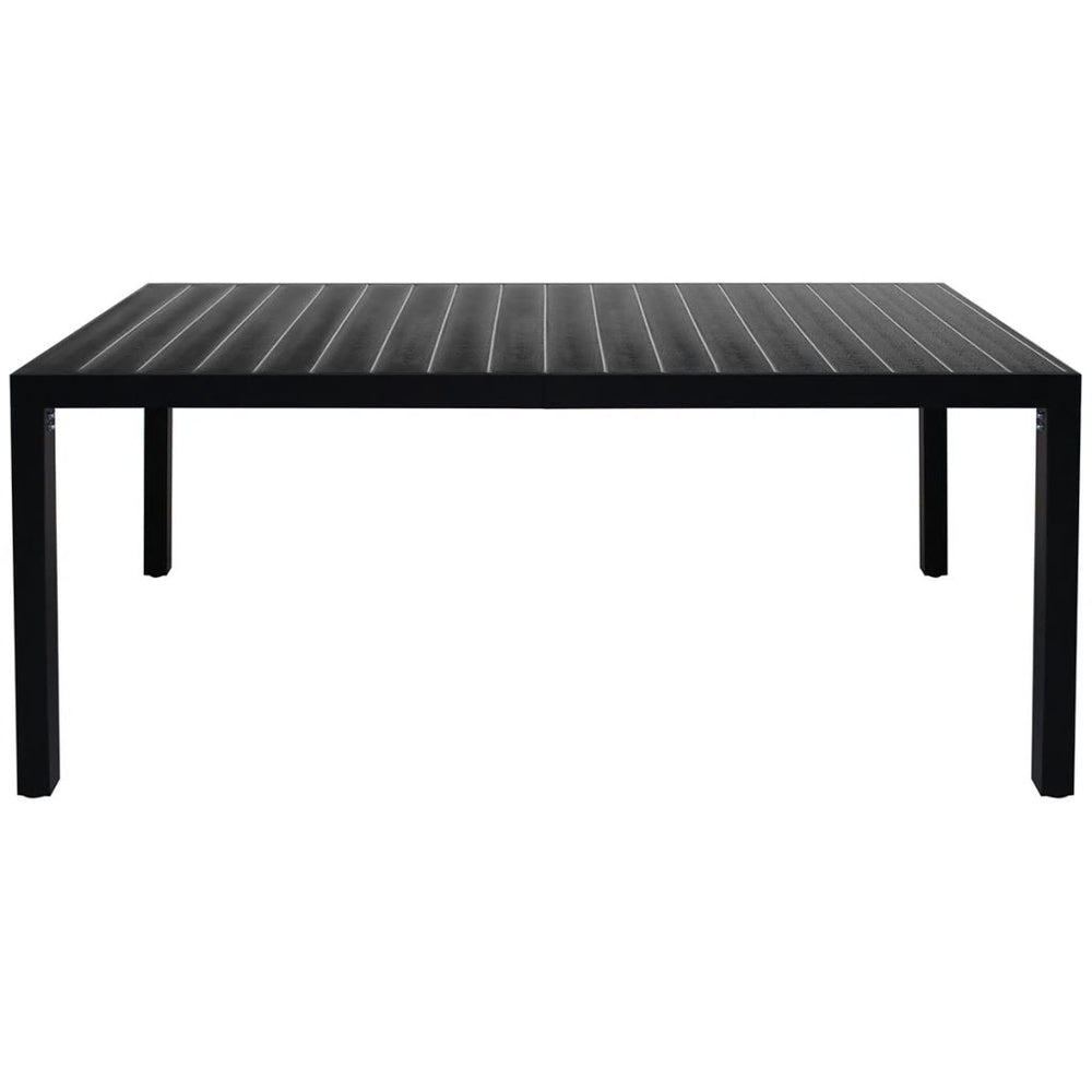 Sodo valgomojo stalas, WPC, aliuminis, 185x90x74cm, juodas