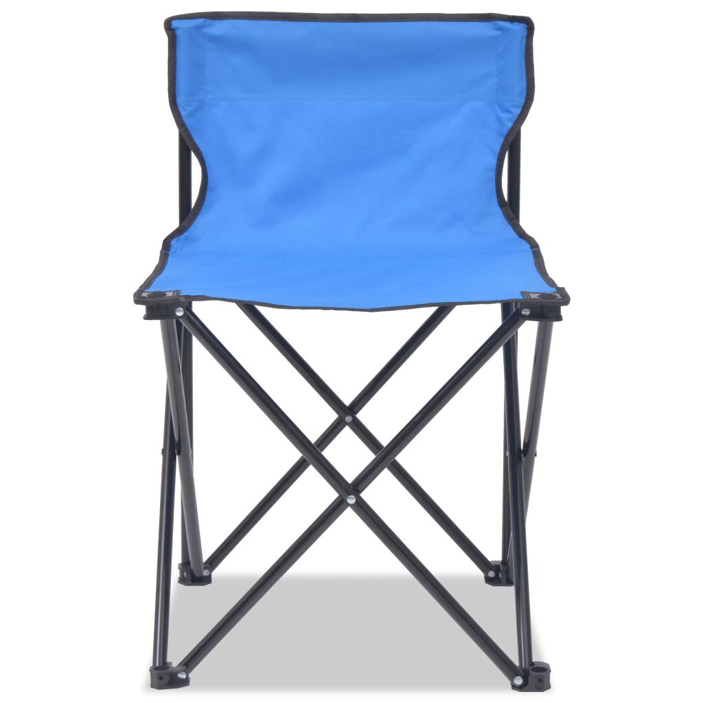 Sulankst. baldų kompl., 5d., mėlynas, plienas, 45x45x70cm