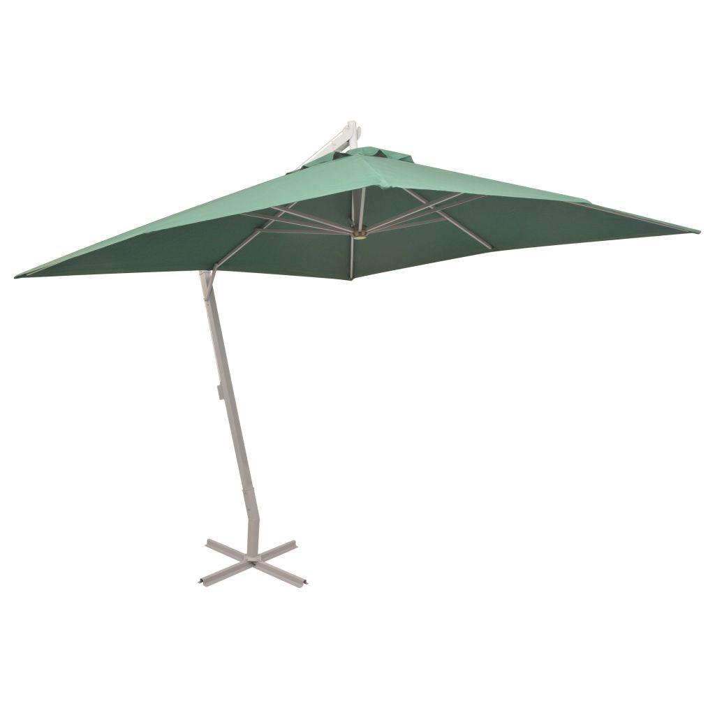 Pakabin. skėtis nuo saulės, 300x300cm, alium. kotas, žalios sp.