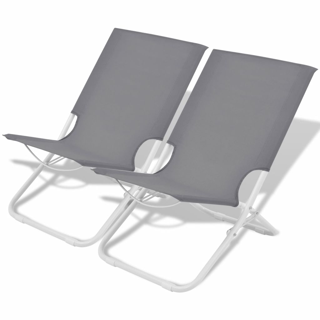 Sulank. kemp./paplūd. kėdės, 2vnt., pilkos, plienas, 48x60x62cm