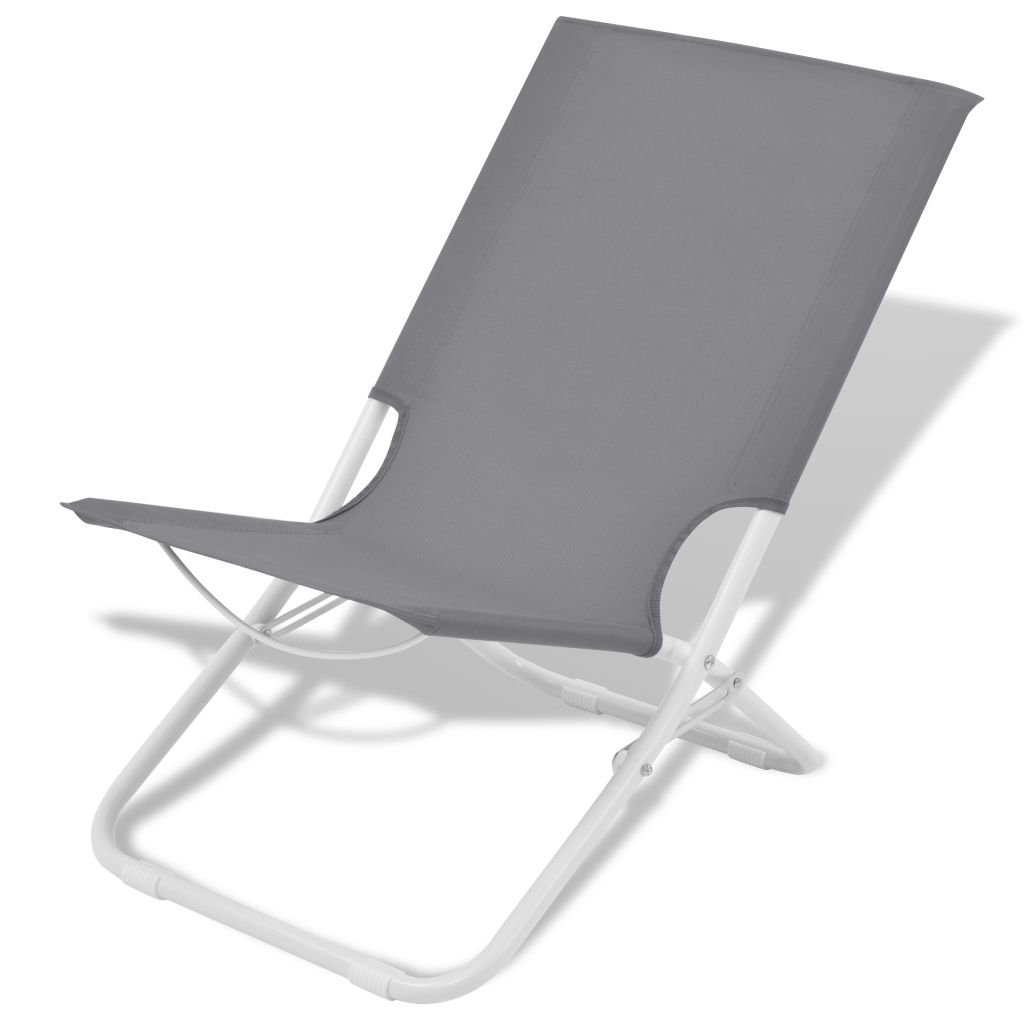 Sulank. kemp./paplūd. kėdės, 2vnt., pilkos, plienas, 48x60x62cm