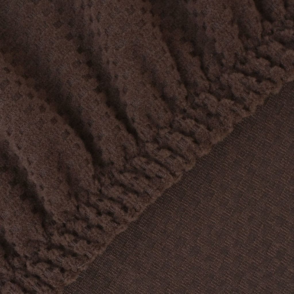 Tamprus sofos užvalkalas, rudas, pikė