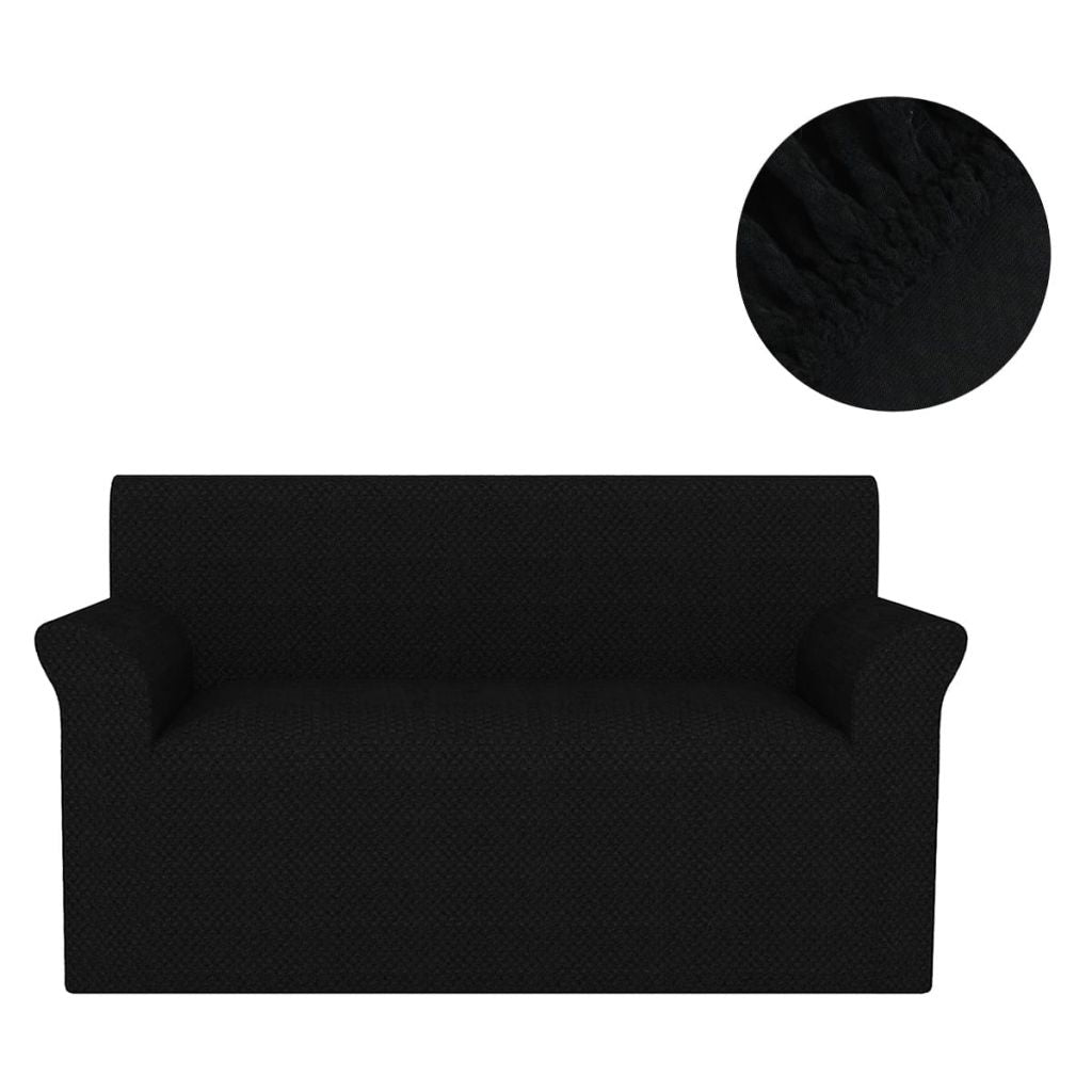 Tamprus sofos užvalkalas, juodas, pikė