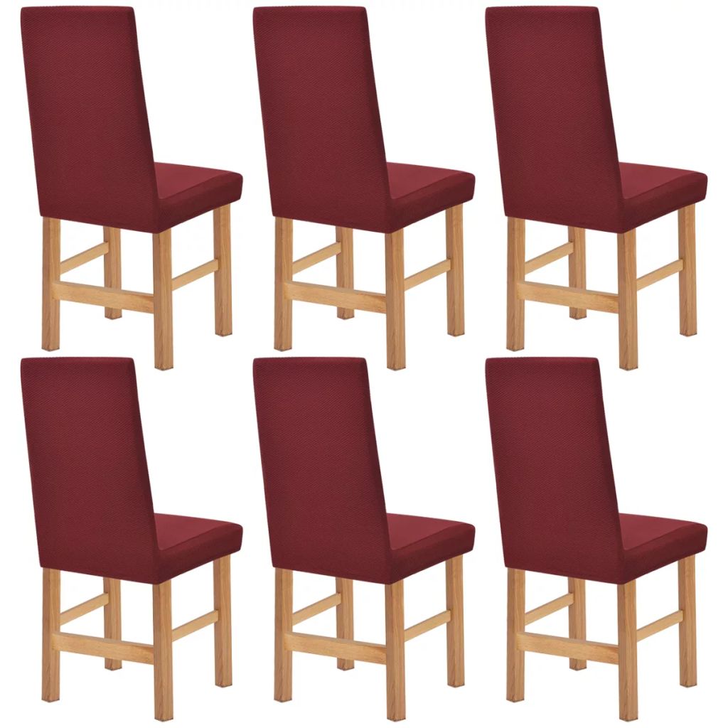 Tamprūs kėdžių užvalkalai, 6 vnt., vyšninės sp., pikė