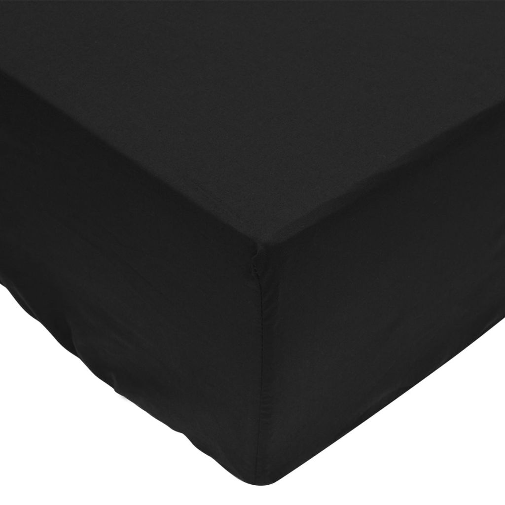 Paklodės, 2 vnt., 200x200 cm, medvilnė, juodos spalvos