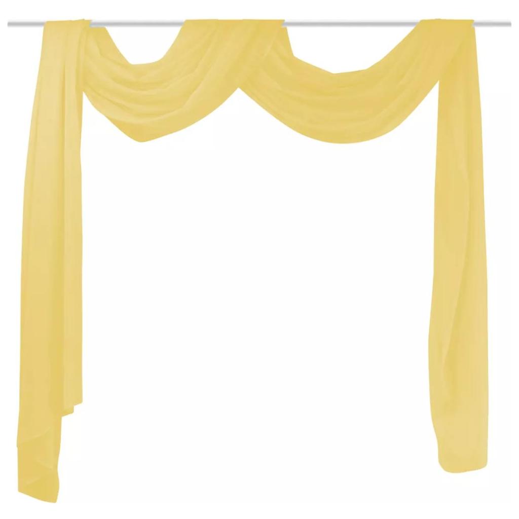 Muslino drapiruotė, 140x600 cm, geltona