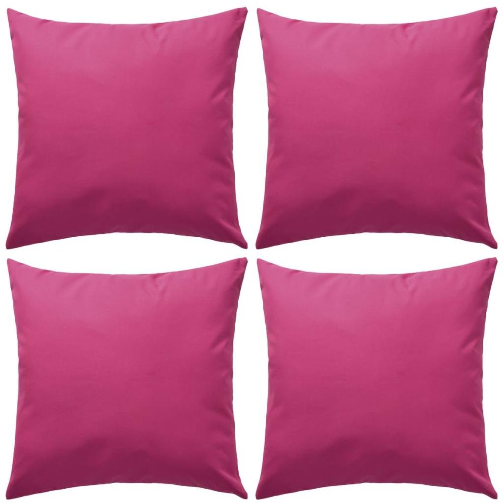 Lauko pagalvės, 4 vnt., rožinės, 45x45 cm
