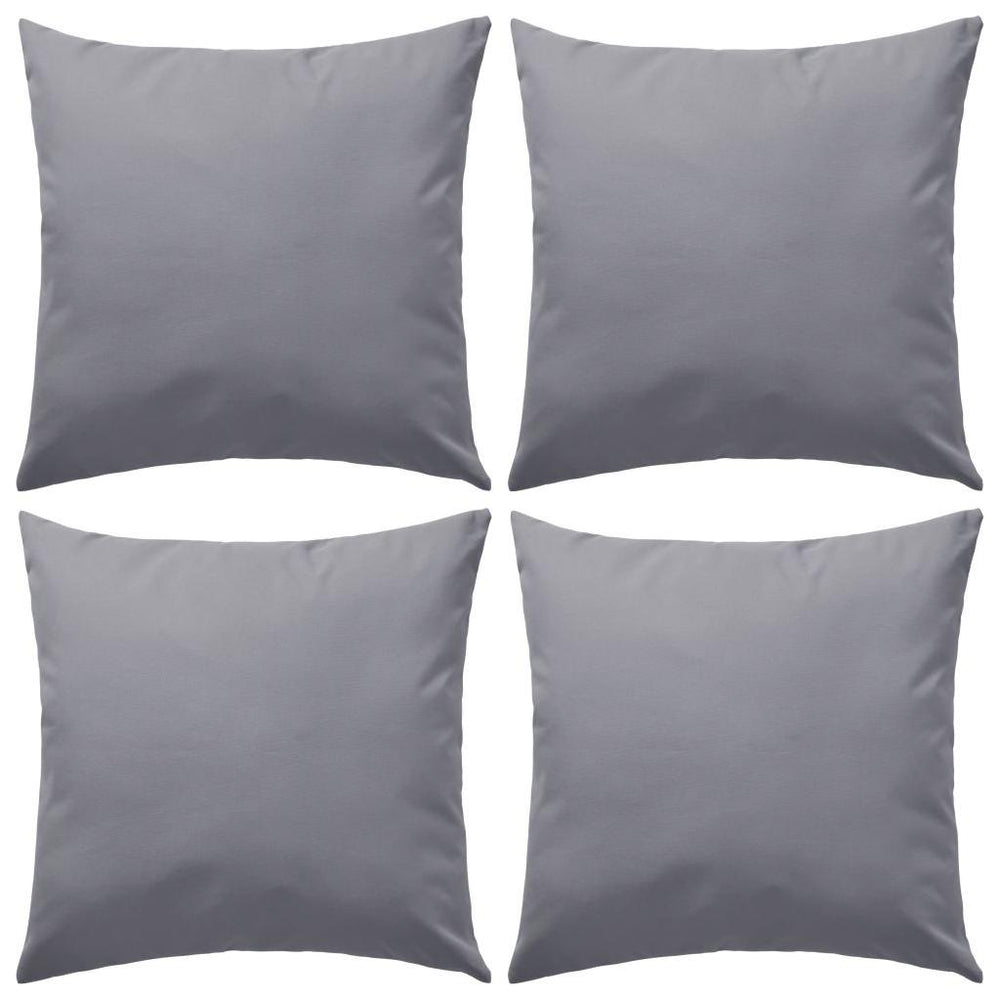 Lauko pagalvės, 4 vnt., pilkos spalvos, 45x45cm