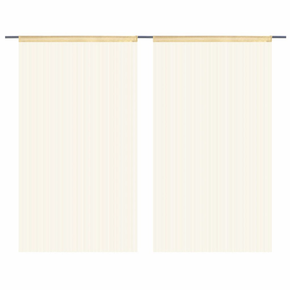 Virvelinės užuolaidos, 2vnt., 100x250cm, smėlio spalvos