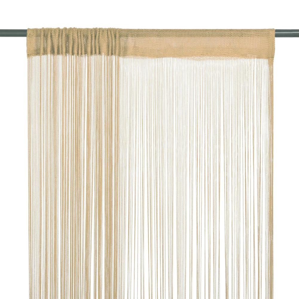 Virvelinės užuolaidos, 2vnt., 140x250cm, smėlio spalvos