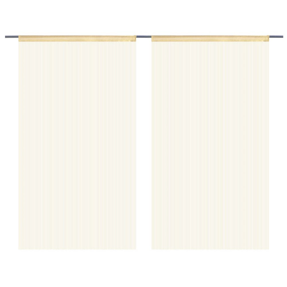 Virvelinės užuolaidos, 2vnt., 140x250cm, smėlio spalvos